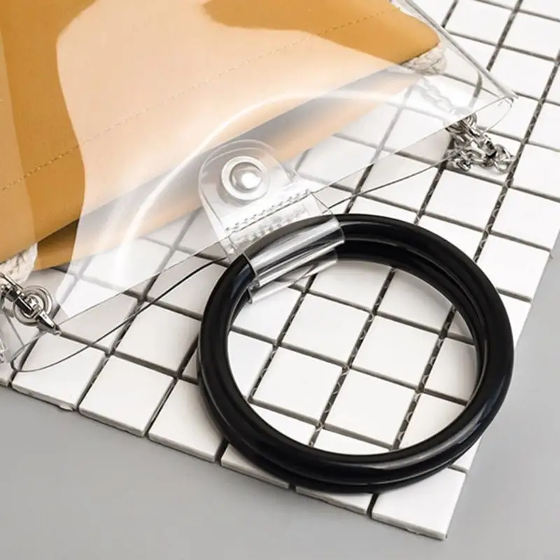 

G7NB Home Bag Round Plastic Purse Handle Replacement DIY Handbag Accessories