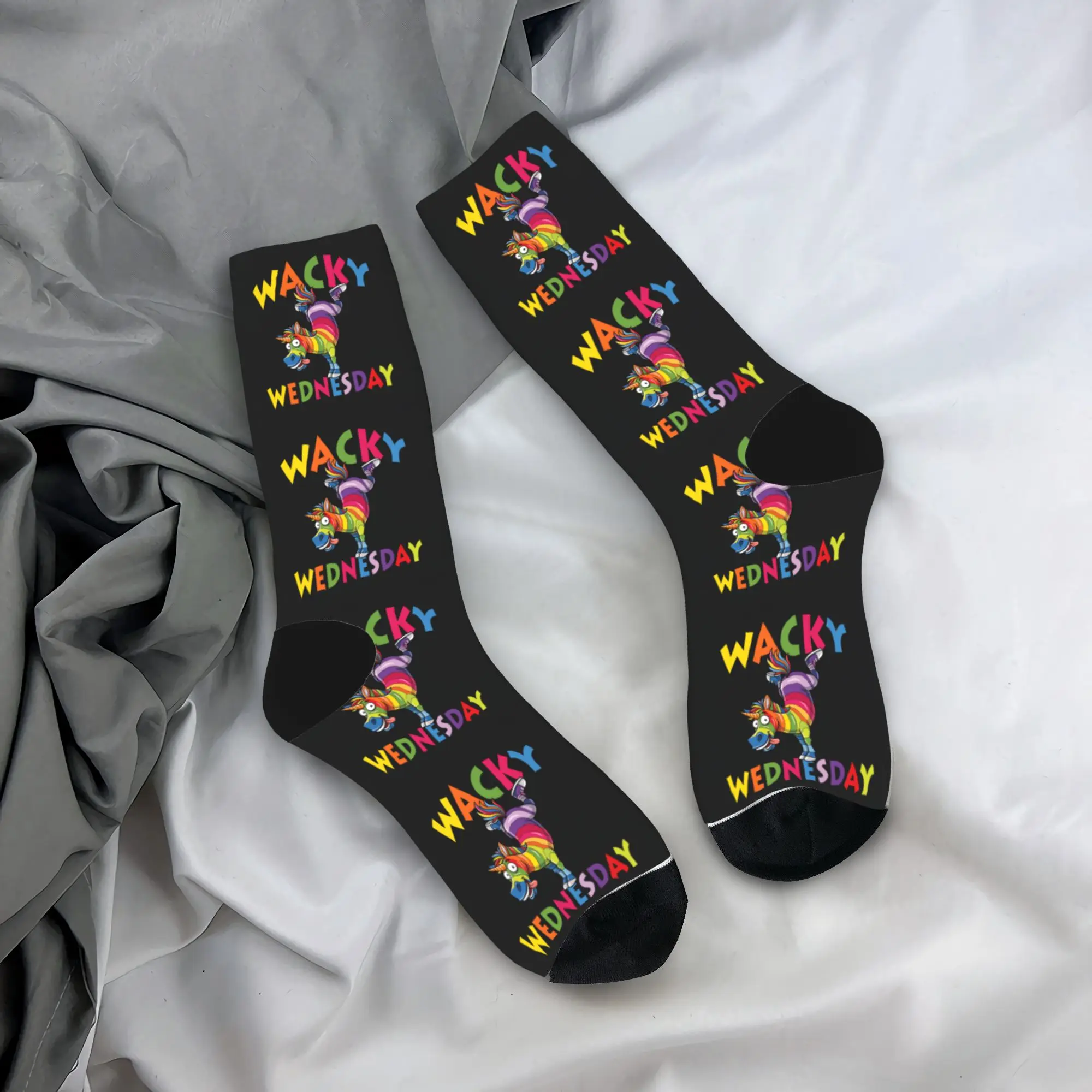 

Носки для вечеринки в стиле Wacky Wednesday Spirit Week, противоскользящие, мужские, мягкие, для активного отдыха, зимние, повседневные, на заказ