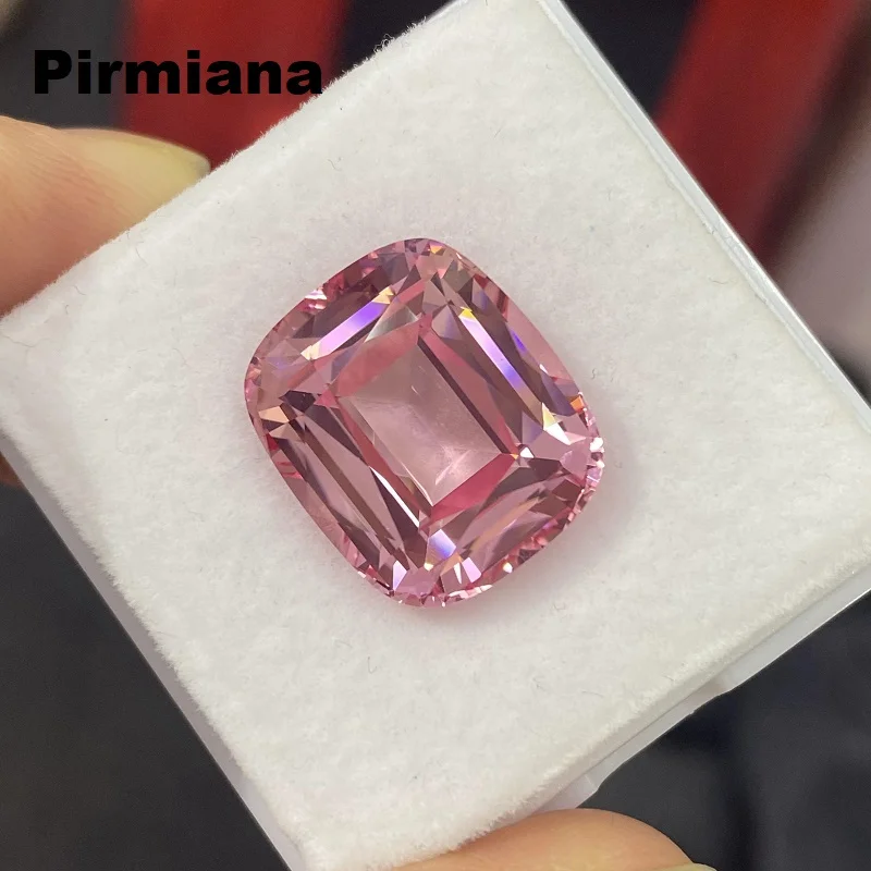 Pirmiana Hot Pink Color Lab Grown Morgenite Cushion Cut 15x18mm 25ct Loose Gemstone for Jewelry Making