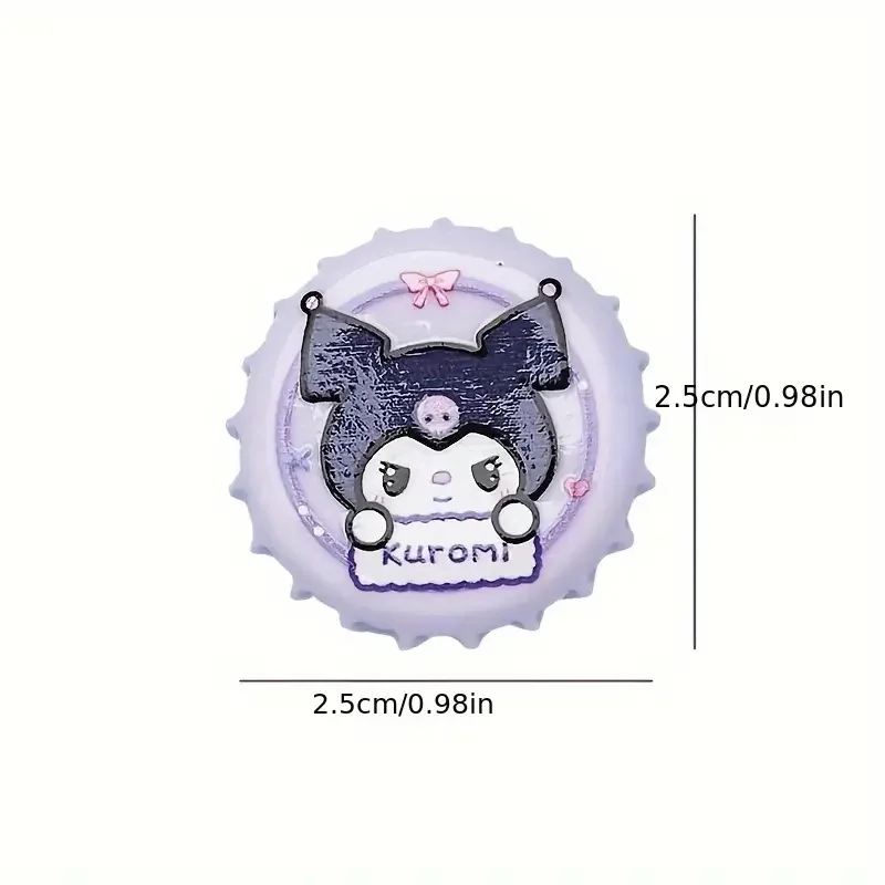 Miniso Sanrio-ispirato 6 pezzi Set di ciondoli per scarpe carino Kuromi Cinnamoroll Melody Designs durevole resina Abs personalizzazione del sandalo