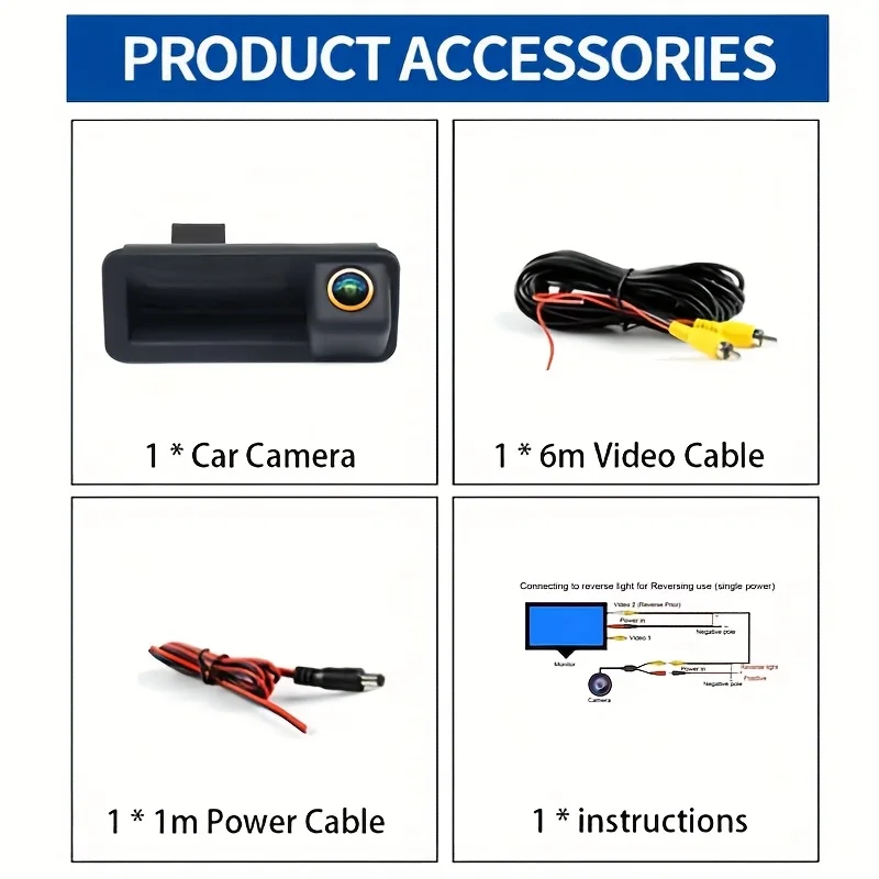 كاميرا عكسية بمقبض صندوق السيارة مع رؤية ليلية - لسيارة RoveR Freelander 2، لسيارة Ford Focus 2/Mondeo/S-Max/Kuga/Fiesta