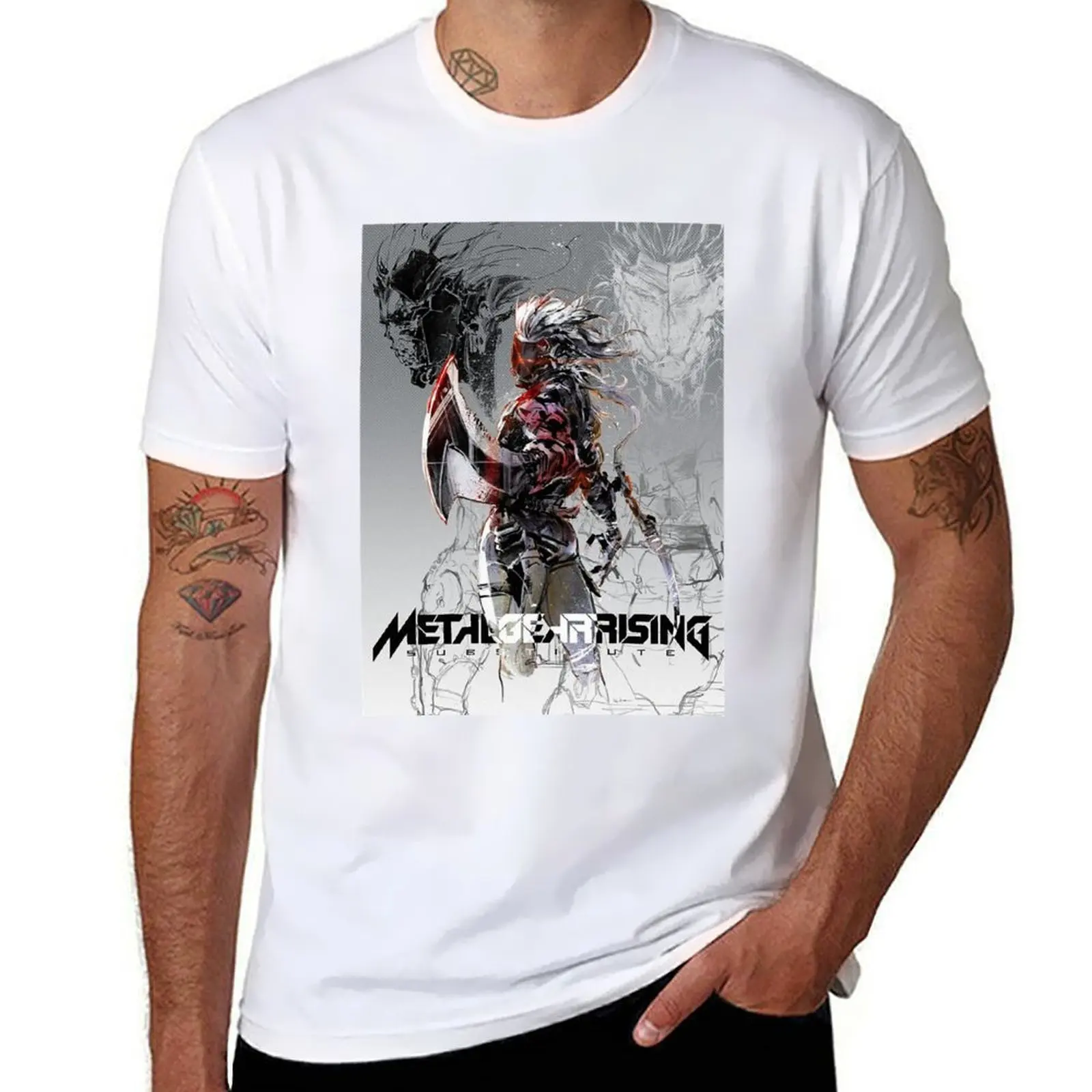 

Birthday Gifts Metal Gear Rising Ps5 Game Posters Gift For Music Fans T-Shirt t shirts cotton 100% T-Shirt
