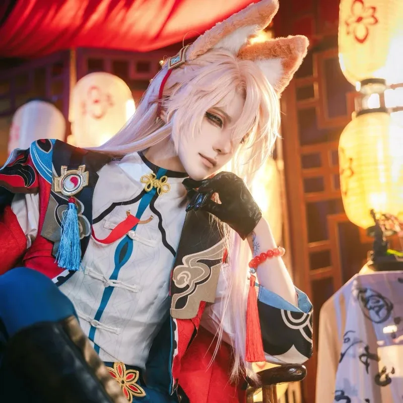 

DY20Game Honkai: Star Rail Jiaoqiu Cosplay Costume Wig Tail Anime Ancient Chinese Style Character Party Roleplay Comic Con Outfi