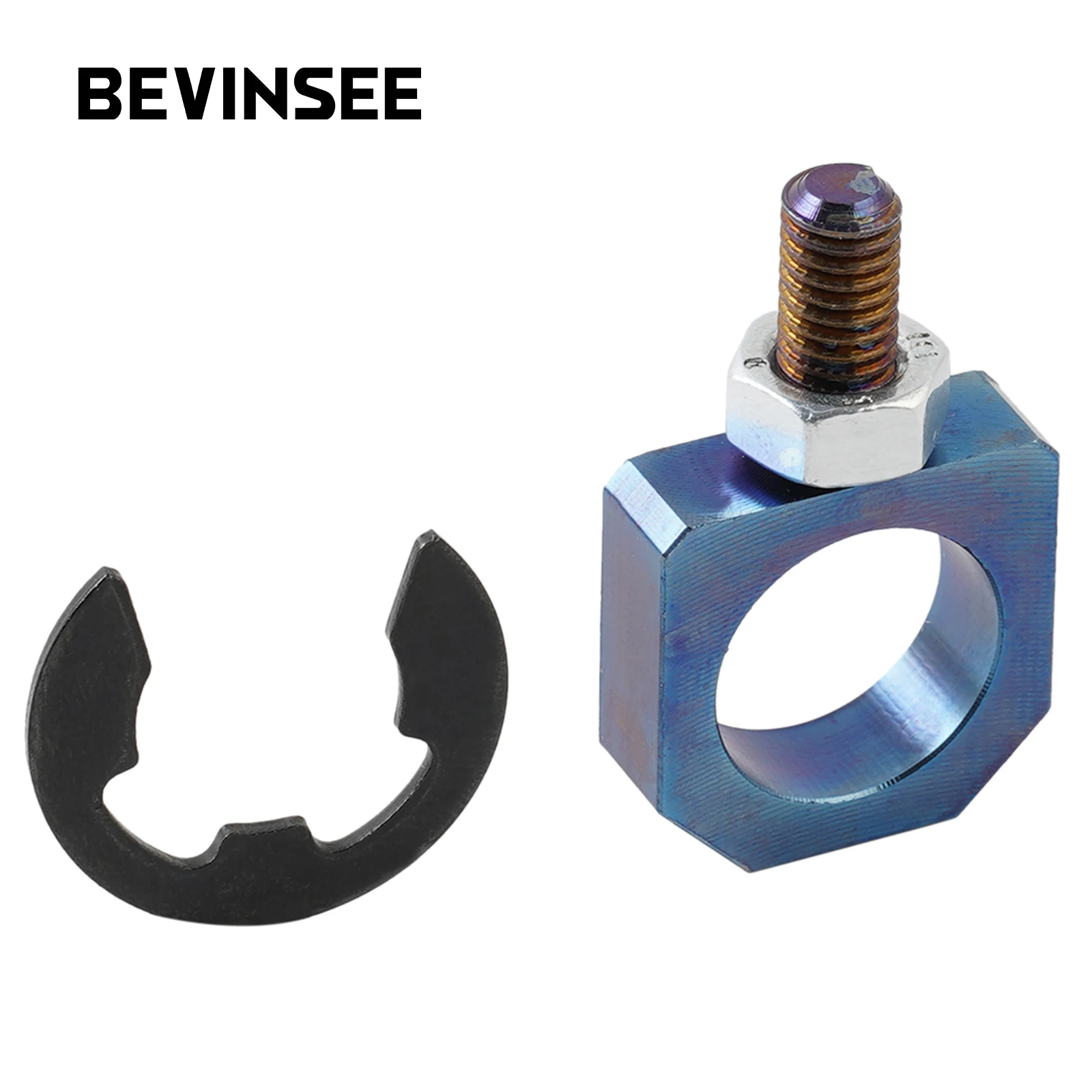 

BEVINSEE Titanium alloy Blue Burnt Turbo Variable Flow Actuator Eye Bolt & Nut VGT Rod End Link for Acura RDX K23A1 2007-2012