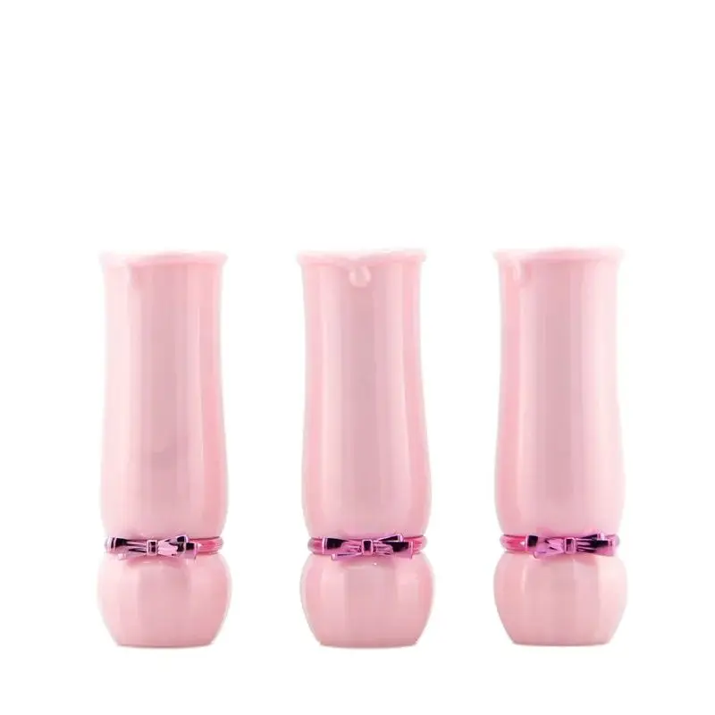 

3ml 10/25/50/100pcs Lip Balm Bottles Container Empty Bowknot Shape Pink Homemade Makeup Tool Refillable Plastic Lipstick Tubes