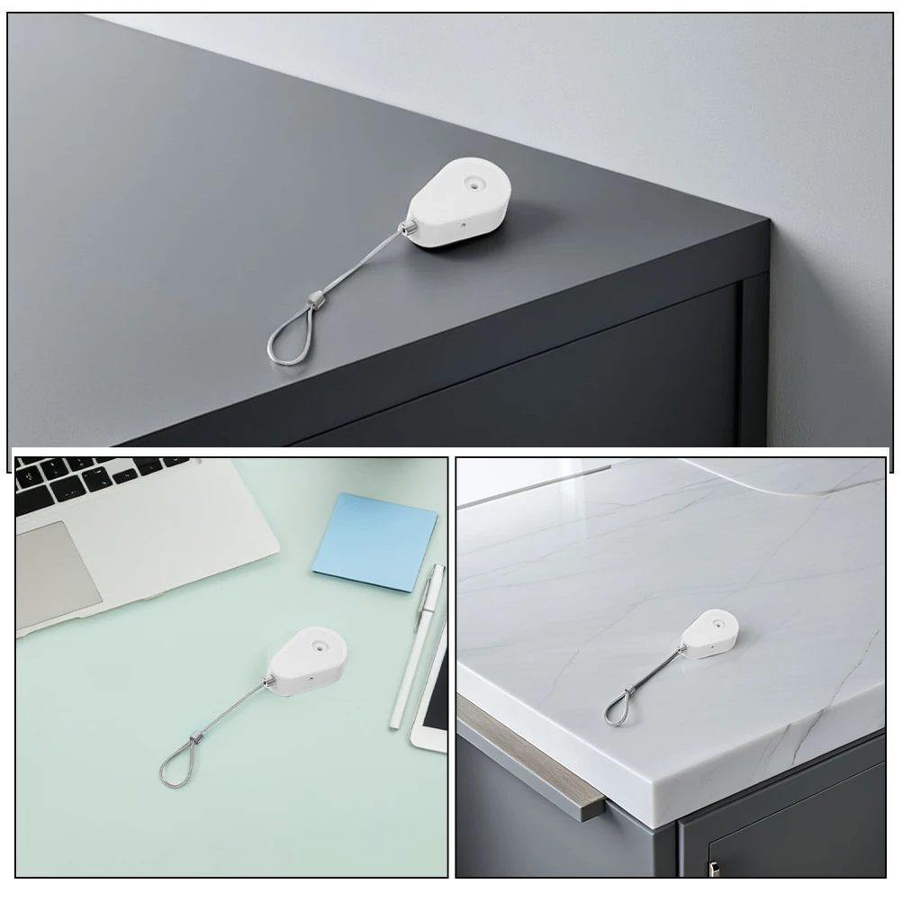 قفل كابل مضاد للسرقة قابل للسحب، حامل تلسكوبي لسلك الأمان التلقائي لأجهزة التحكم في الألعاب، مجموعة واحدة من قفل كابل الأمان