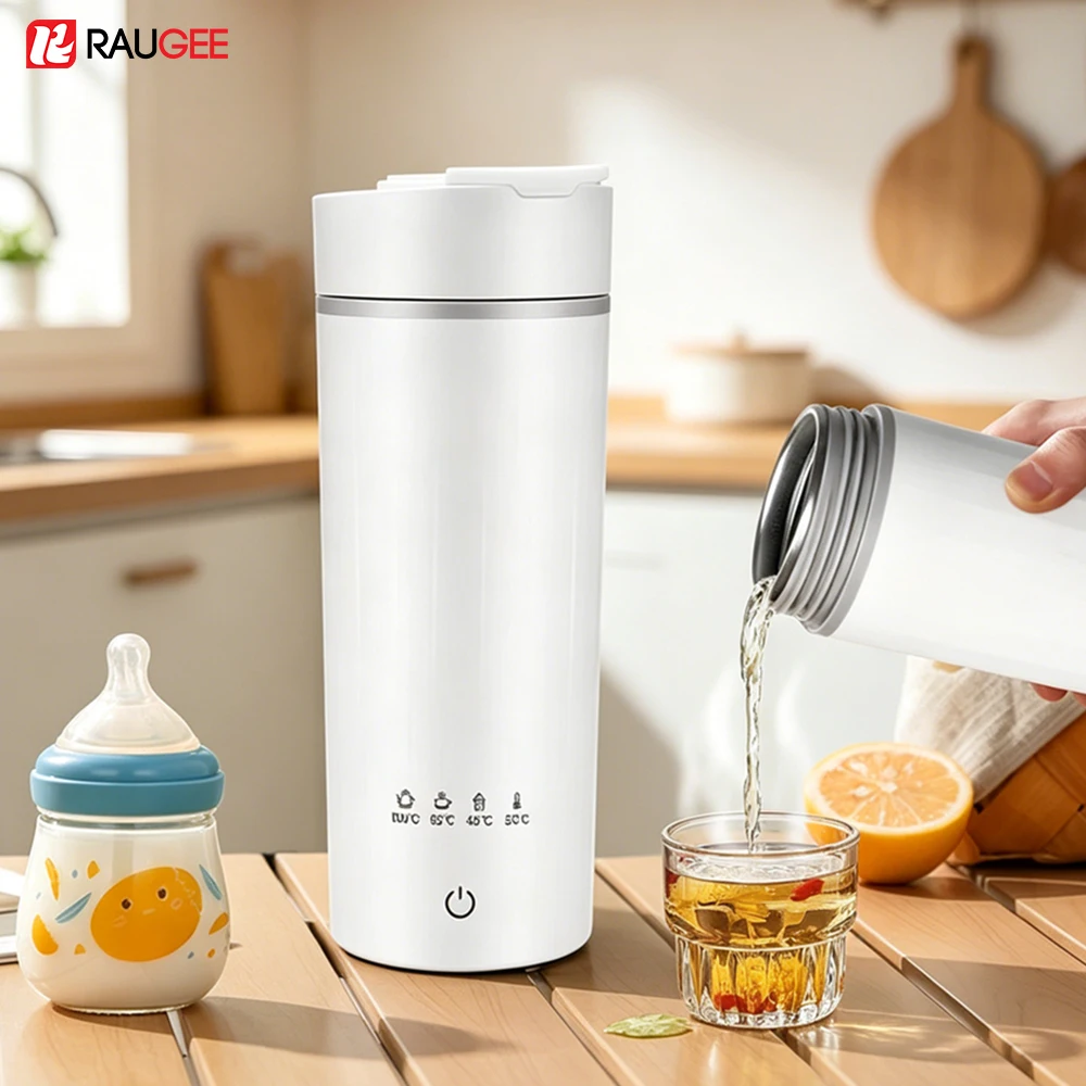 Elektrischer Wasserkocher Tragbarer Elektrischer Wasserkocher Tee-Kaffee-Kessel Reise-Schnellkocher Intelligente Temperaturkontrolle Thermobecher Thermoflasche