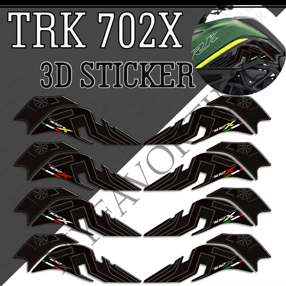 

Motorcycle For Benelli TRK 702 X 702X Adventure 2023 2024 Tank Pad Side Grips Gas Fuel Oil Kit Knee Protector Stickers Decals