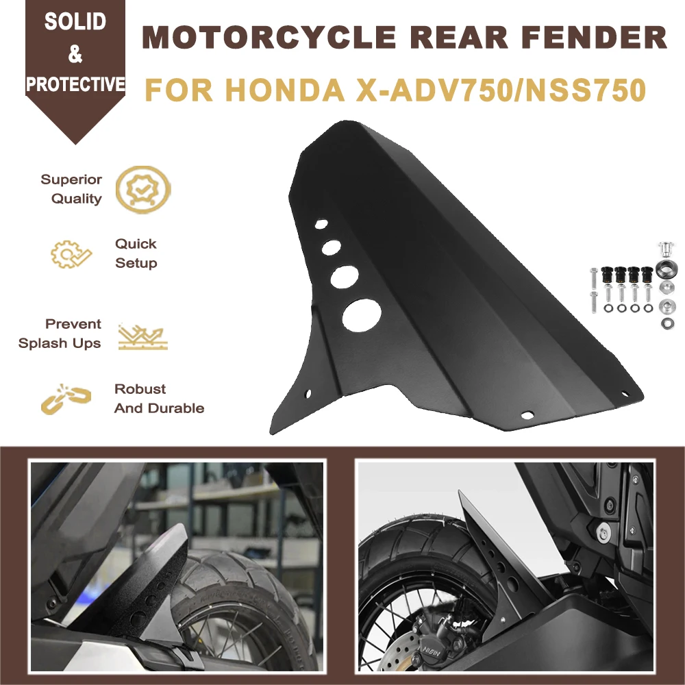 

Motorcycle Aluminum Fender Rear Wheel Mudguard Tire Hugger Splash-proof Cover Protection For HONDA X-ADV750 FORZA 750 2017-2023