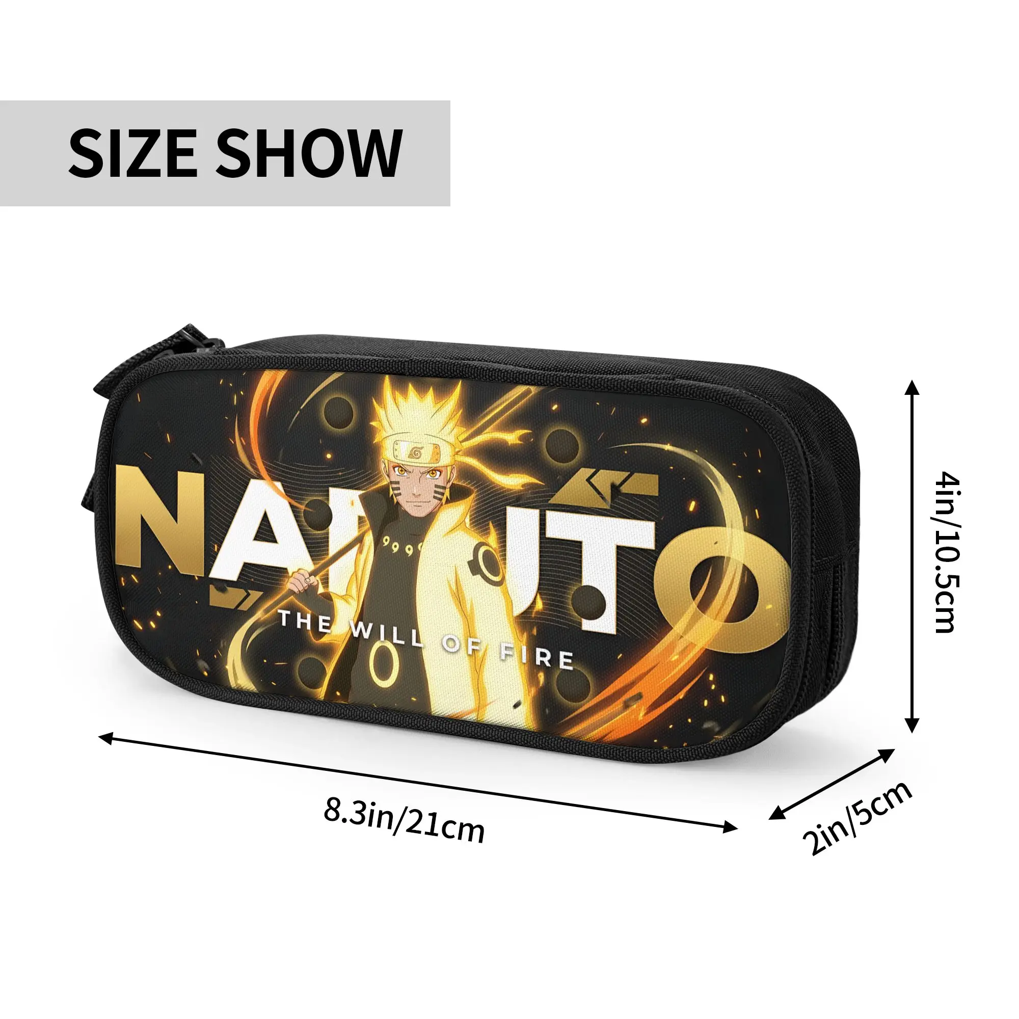 Custom Naruto Anime Theme Large Capacity Bags for Child  School Pencil Bag for Boys Gilrs Kids