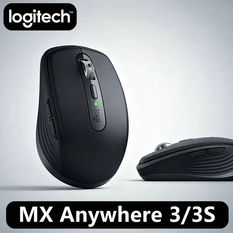 

Logitech MX Anywhere 3S Mouse - Wireless Ergonomic, 8000 DPI, MagSpeed, Logitech Flow, Silent, 10m, 3-Device, PC