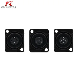 1Pc D-type DIN Connector 5Pin DIN Socket Panel Mount Socket Cable Connector Soldering Digital Microphone Converter