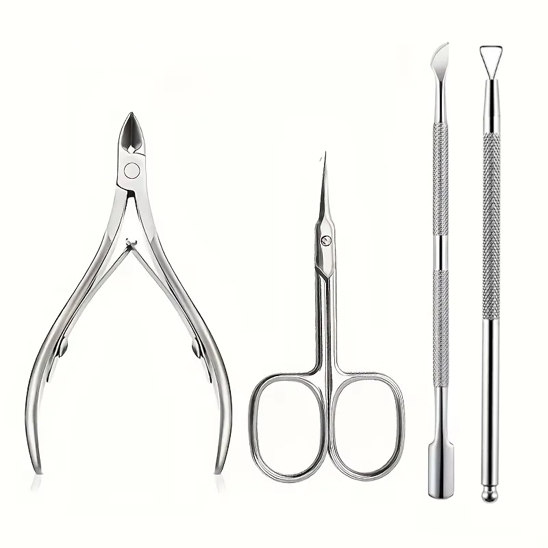 

Professional Nail Clipper Multifunctional Cuticle Pusher Remover Care Manicure Kit with Precision Curved Tip Dual-Use Removal