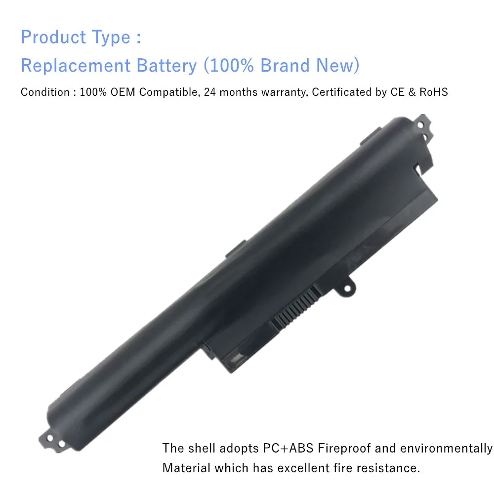 แบตเตอรี่แล็ปท็อปสําหรับ ASUS VivoBook X200CA A31N1302 F200CA A31LMH2 R200CA R202CA X200MA X200M X200LA A31LM9H F200M F200MA 11.6"