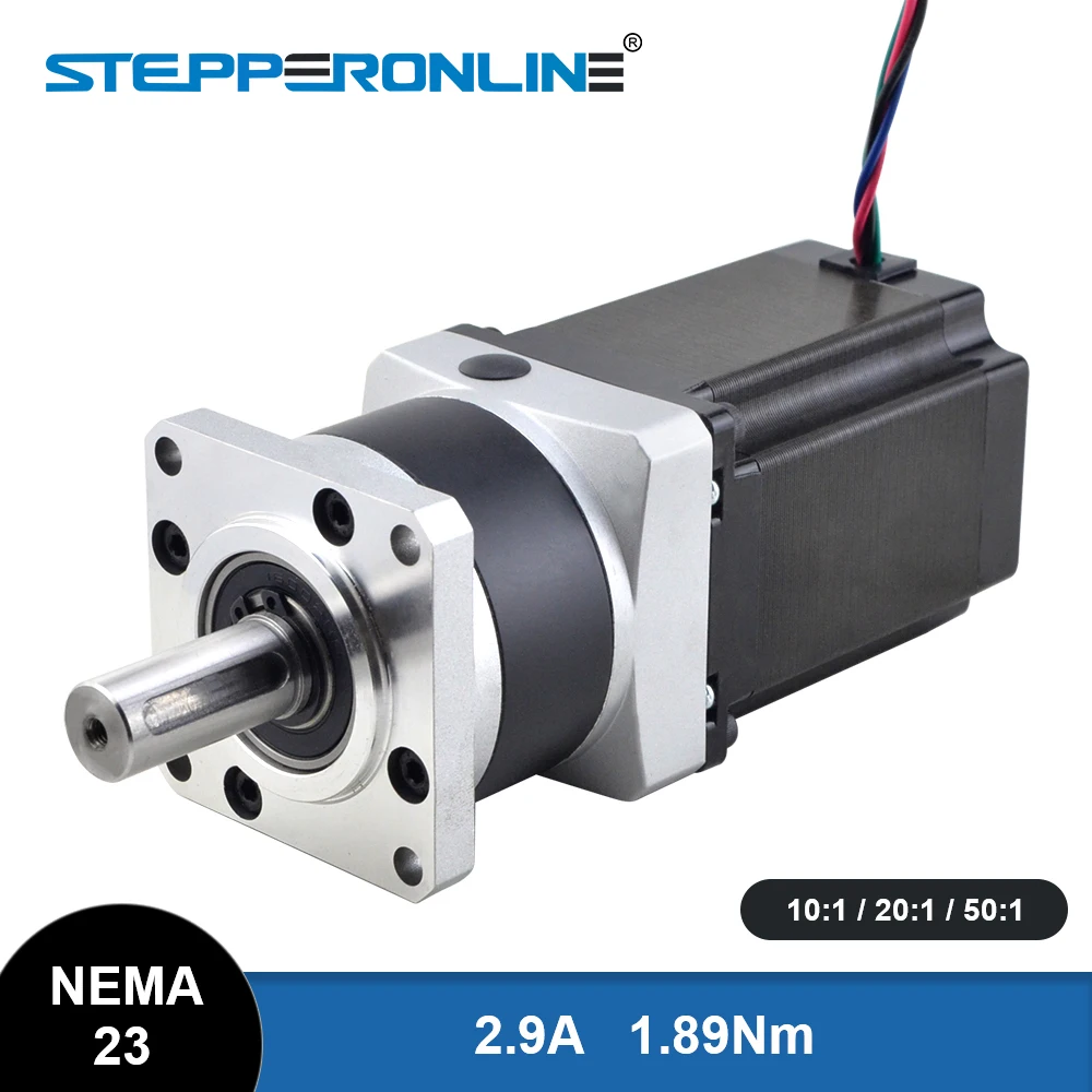 

Nema 23 Stepper Motor Planetary Gearbox Ratio 5:1/10:1 Nema23 Geared Motor Φ14mm Output Shaft for 3D Printer