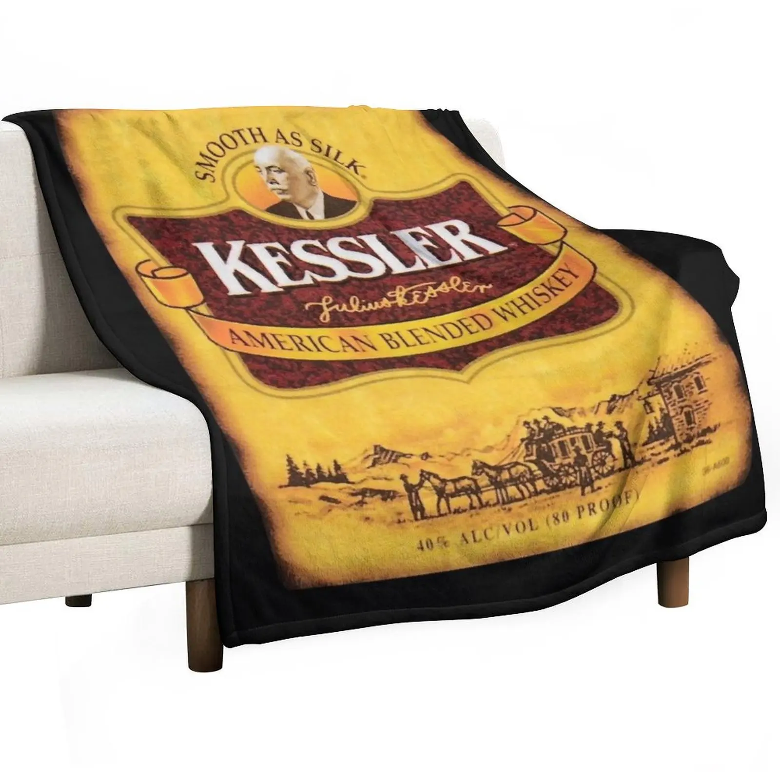 

Kessler Vintage Classic T-Shirt.png Throw Blanket Comforter Quilt Nap Thermal Blankets