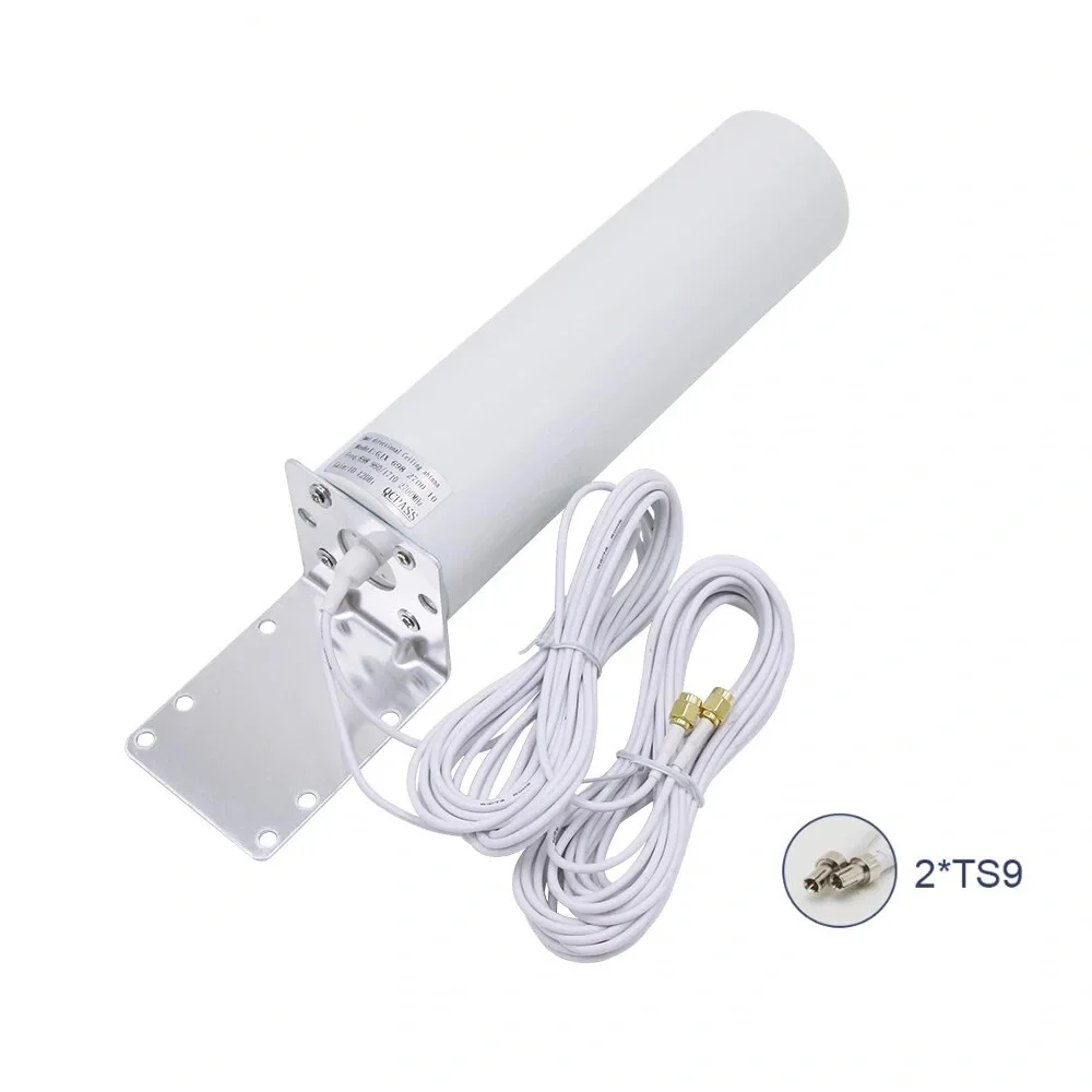 NONE Hohe Verstärkung 10 ~ 12dbi 2g 3g 4g lte Omni-Antenne wasserdicht sma ts9 Außen decke 5m Kabel 698-2700MHz Innen-Außen antenne 3