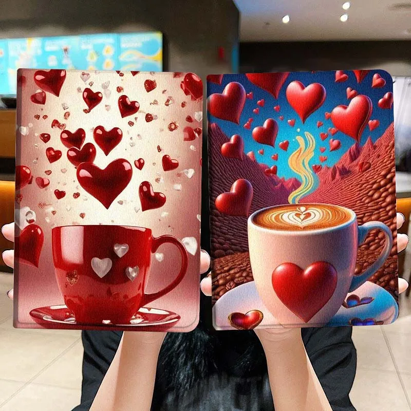 

Чехол для планшета с рисунком Love Coffee для Honor Pad 8 V8 9 GT MagicPad 13 3 2 Tab MatePad Pro Air 12 X 12.6, складной чехол для планшета