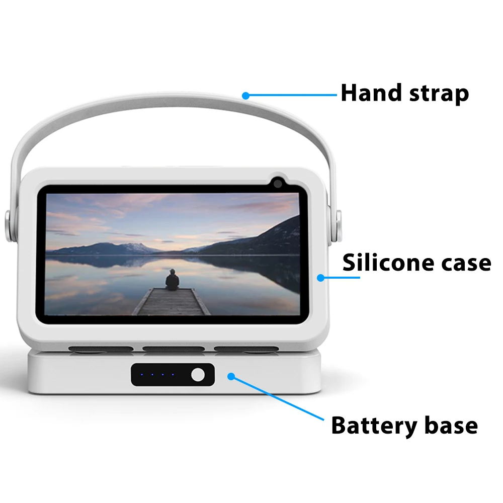 Imagem -05 - Base de Bateria para Echo Show Estojo de Silicone Portátil Recarregável Grande Capacidade 1ª e 2ª Geração 5200mah 10400mah Transporte Rápido