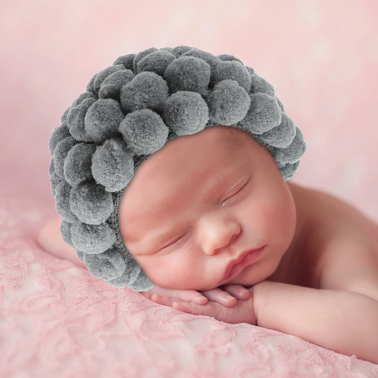 

Newborn Baby Hat Photo Props Cute Yarn Hats Bright Color Soft Comfortable Infants Sun Hat Toddler Stretchy Breathable
