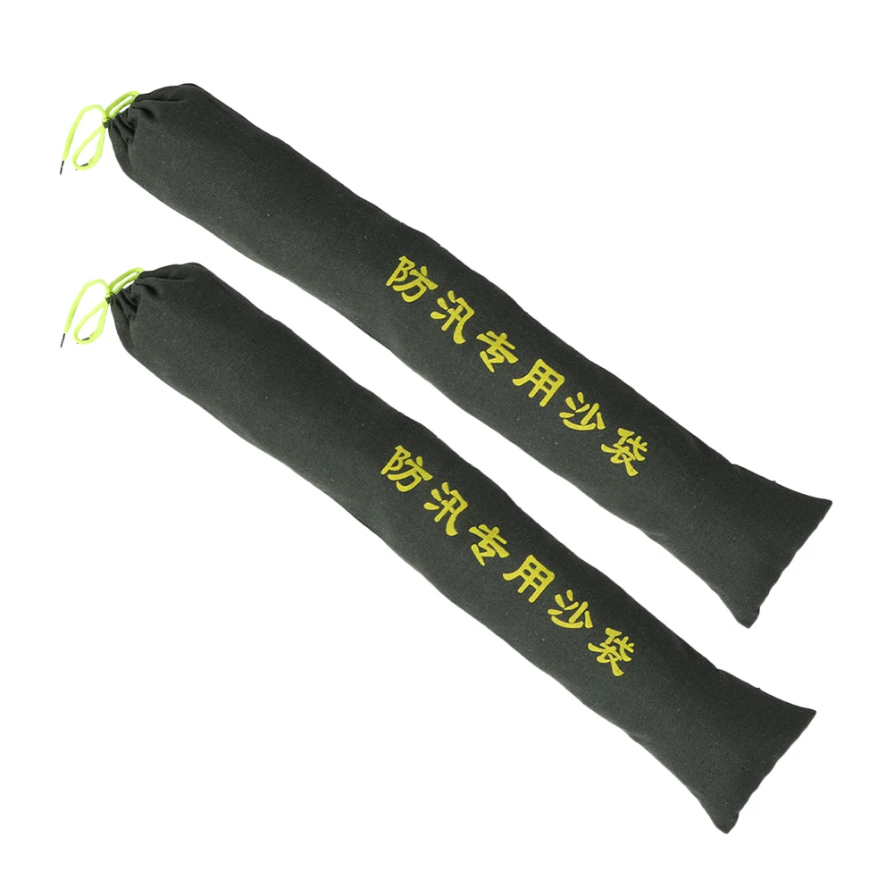 2pcs Flood Control Sandbags Reusable Canvas Large Capacity Water Retaining Strip Home Door Protection Garbage Storage