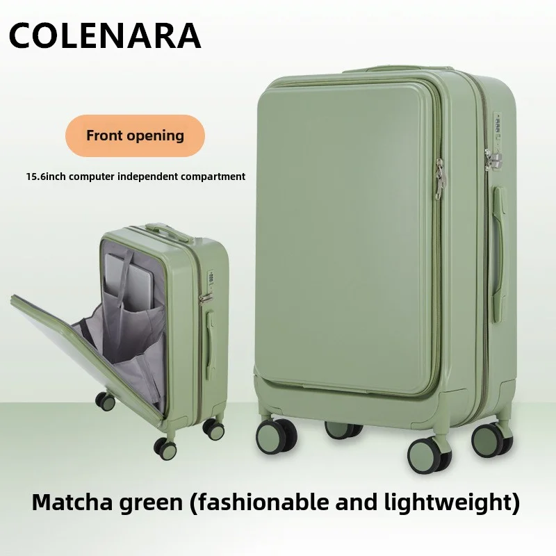 COLENARA Kabinenkoffer, vorne öffnender Laptop-Boarding-Koffer, USB-Aufladung, multifunktional, 20"22"24"26 Zoll Trolley-Koffer, Gepäck