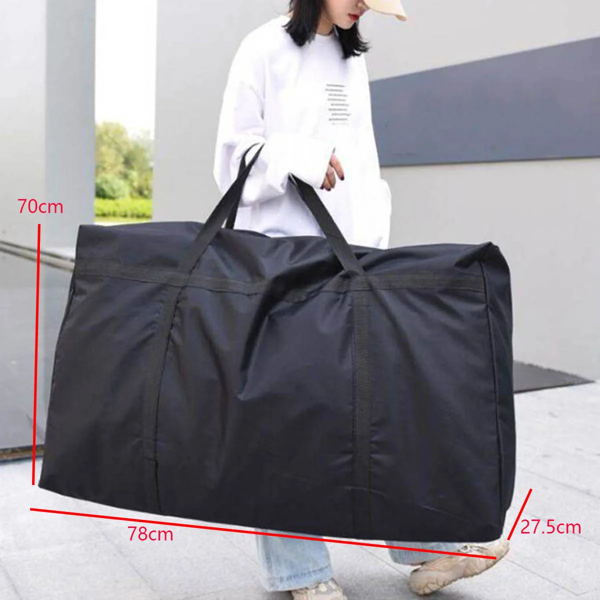 Large capacity moving bag, thickened Oxford cloth luggage bag, portable portable travel bag, cotton quilt, clothing storage bag