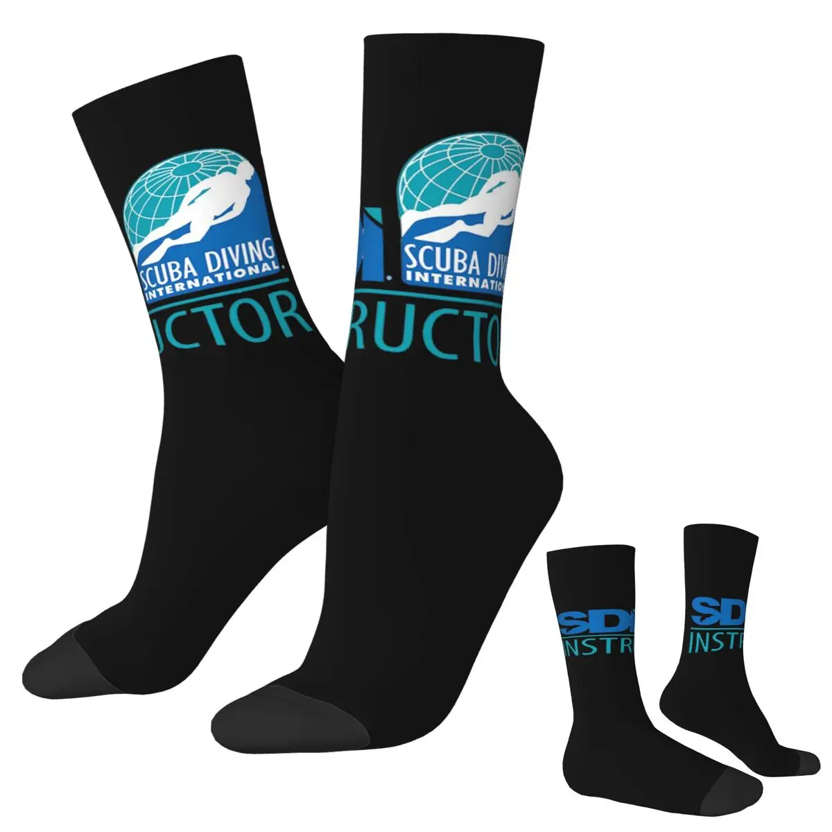 

Scuba Diving International (SDI) SDI Instructor Socks Harajuku Super Soft Stockings All Season Long Socks Accessories