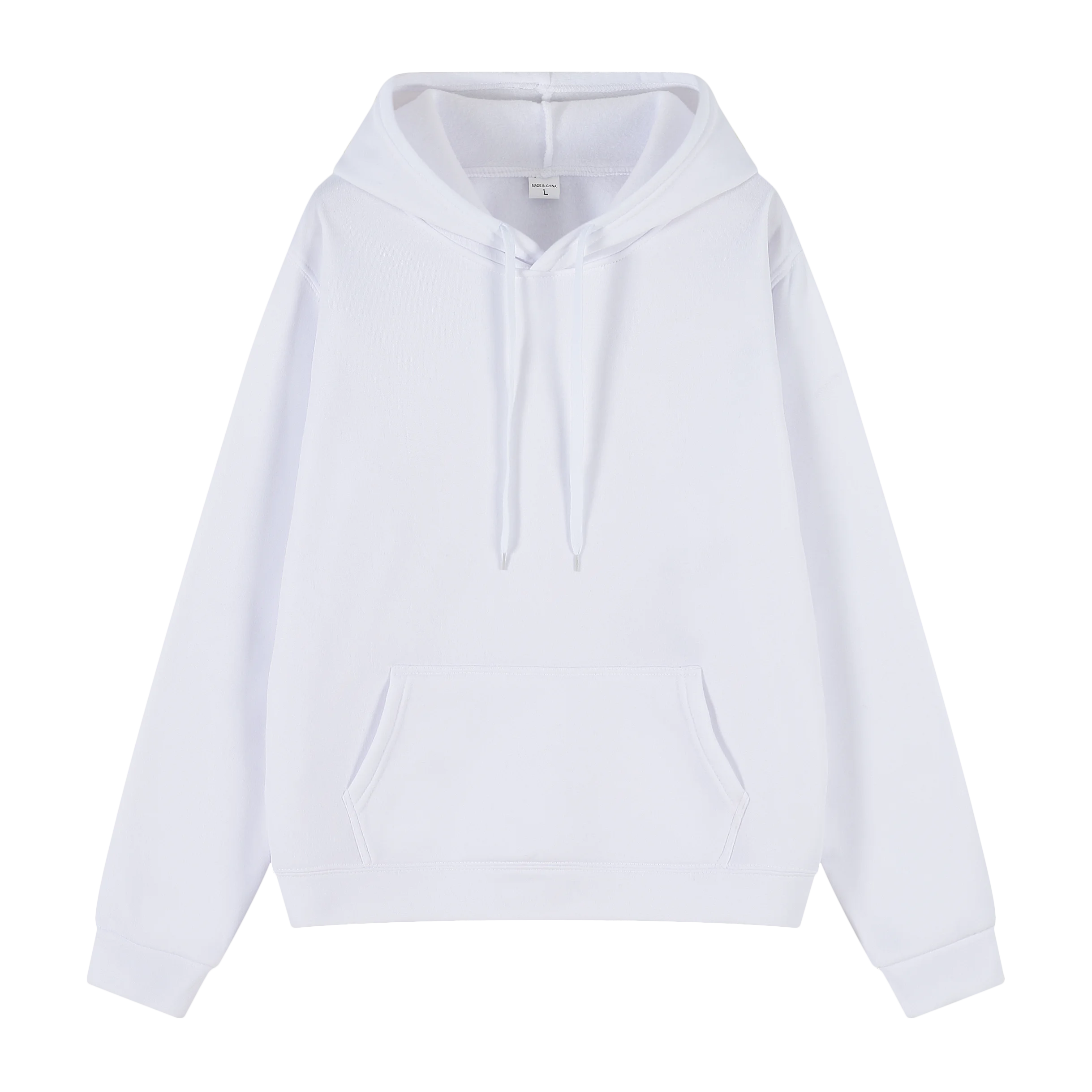 Winter hooded pullover sweater, solid color versatile trend top, casual sports men's and women's loose fitting jacket