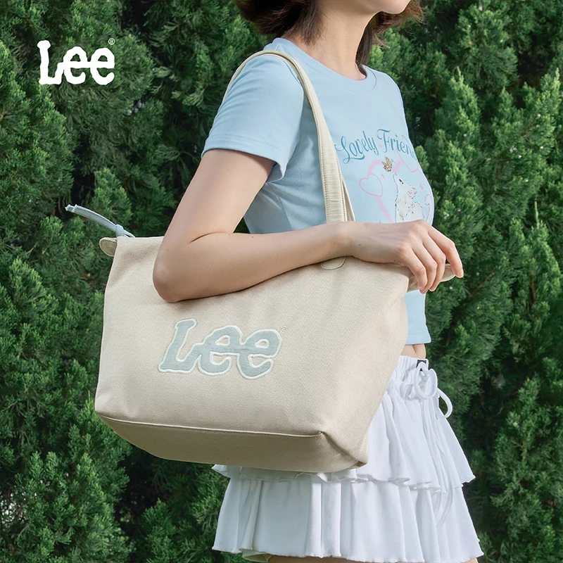 LEE stoffen draagtas voor dames, eenvoudig gebruik, handtassen met grote capaciteit, designer boodschappentas, meerdere zakken met draagbare sleutelhanger