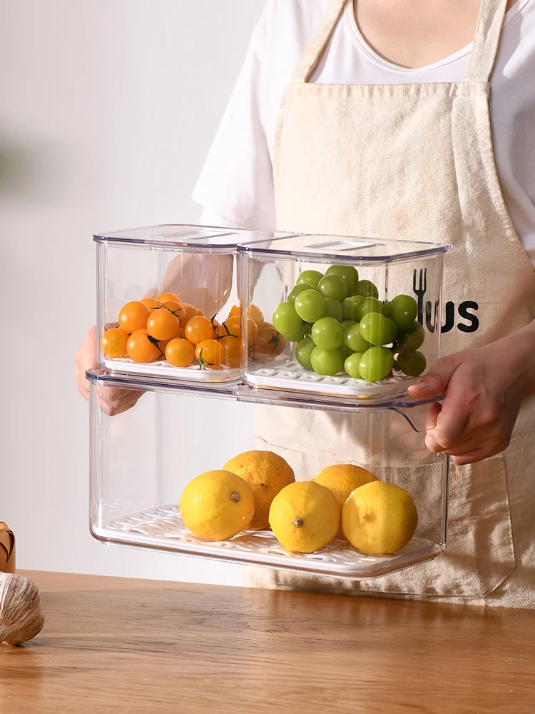 

Японский контейнер для еды большой емкости, для фруктов и овощей, для кухни и холодильника, специальный контейнер для хранения, пригодный для микроволновой печи.