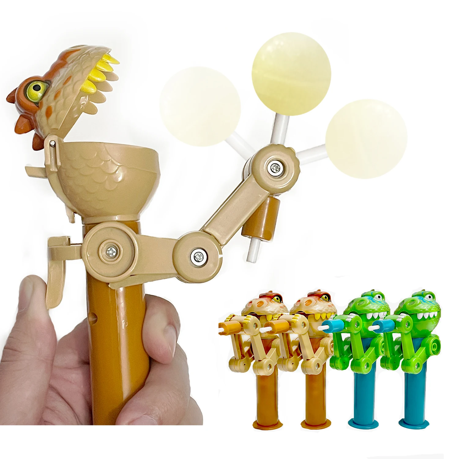 4 Pcs Robot Lollipop Holder  Novelty Relax Toy Cute Creative Gifts Lollipop cat toy catnip Big Mouth Dinosaur Catnip Ball