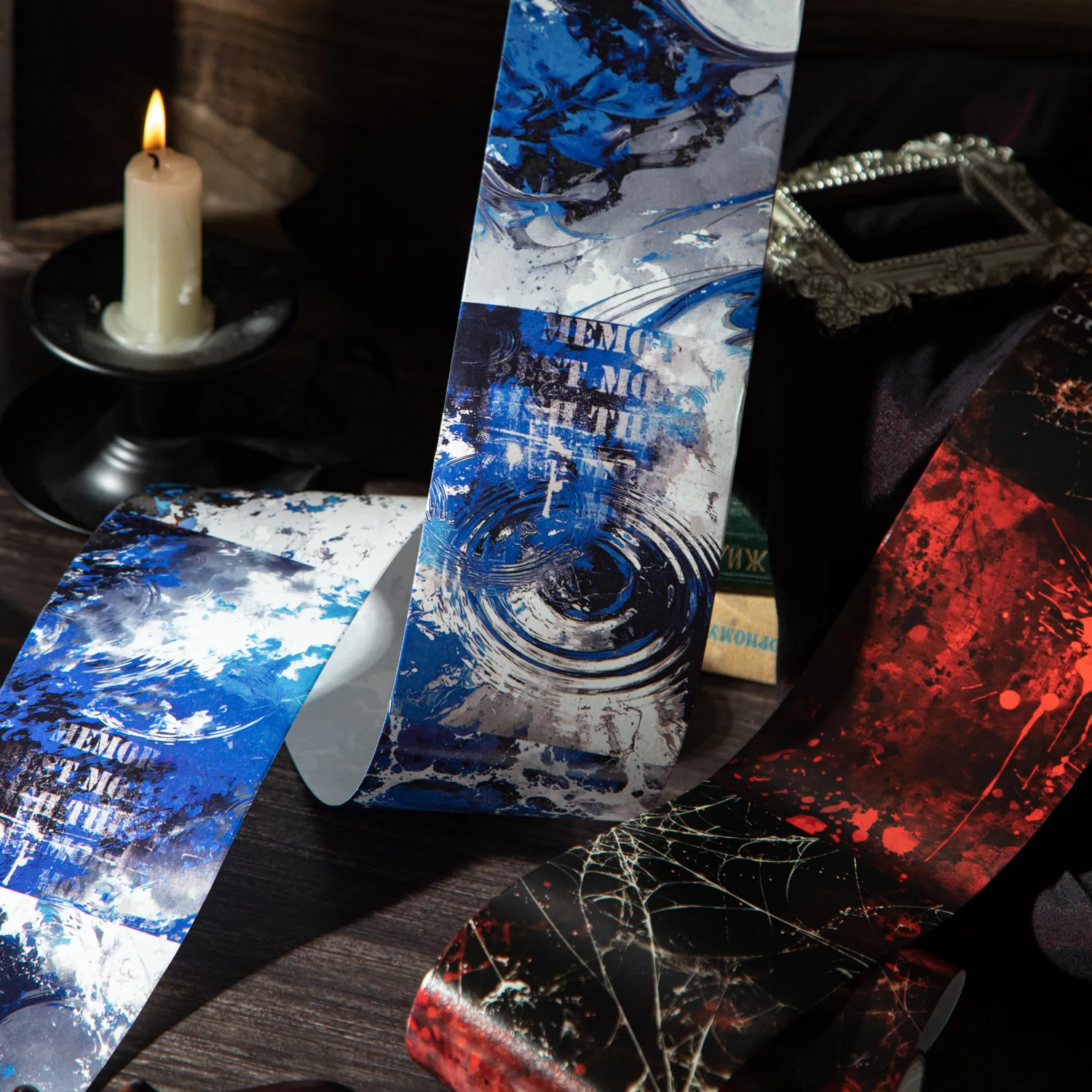 เทปกาวตกแต่ง 1 ชิ้น/ล็อต ลายคลื่นน้ำกัดเซาะชายฝั่ง สำหรับไดอารี่ เทปมาส์กกิ้ง สมุดบันทึกสไตล์ญี่ปุ่น