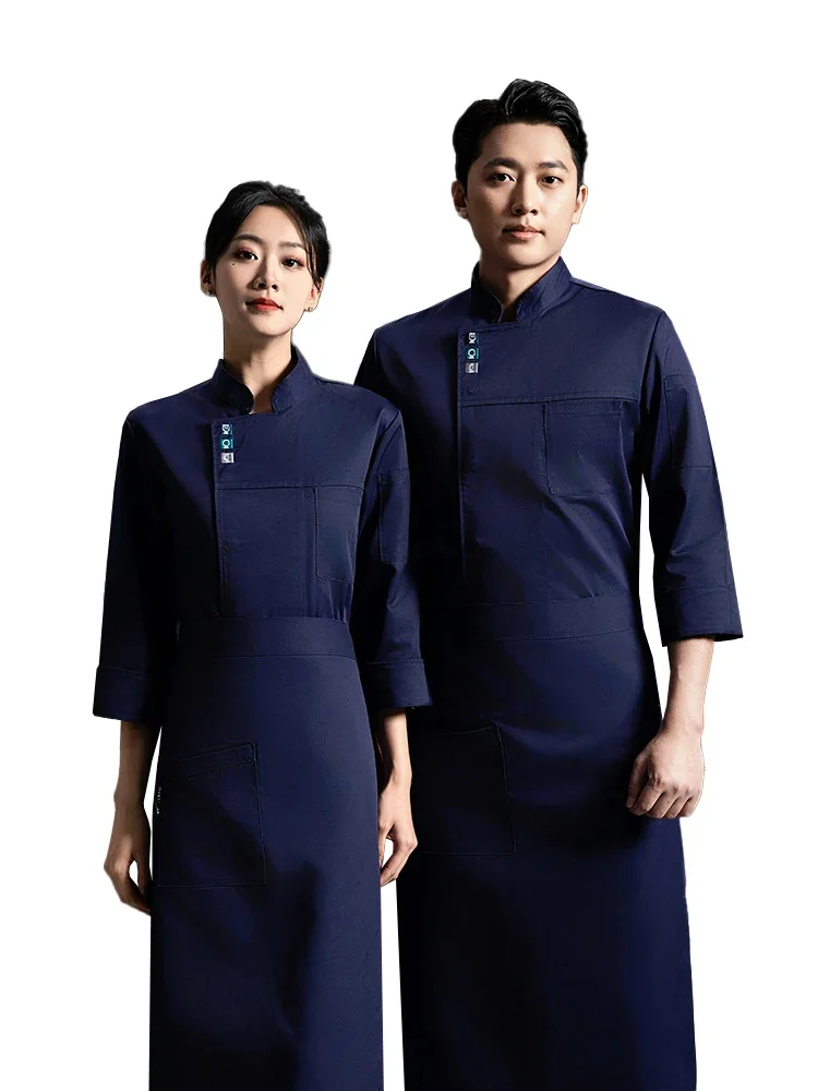 

Catering Service Restaurant Chef Workwear Women Canteen Waiter/Waitress Uniform Kitchen Clothes Classic Cook Jacket for Men