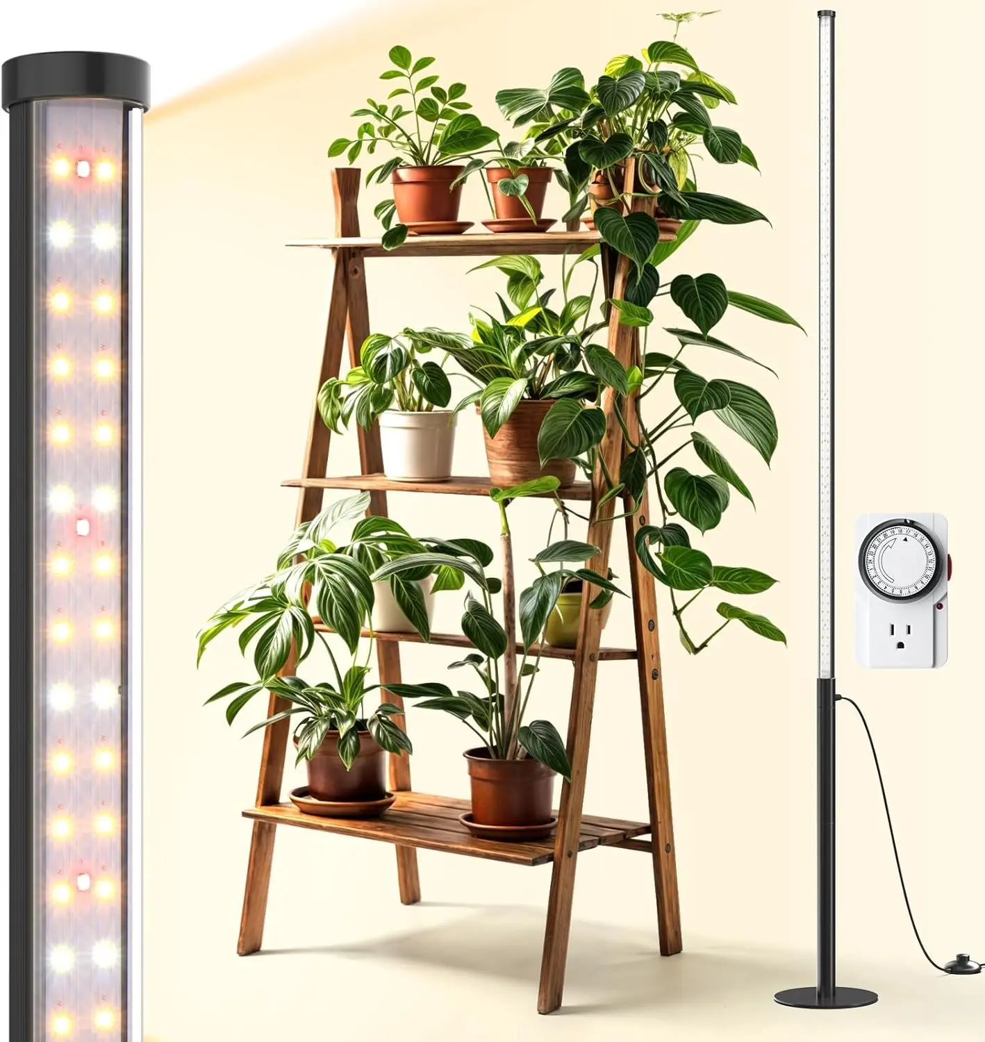 

T10 Pro Adjustable Grow Light with Timer, 42W Full Spectrum for Indoor Plants, Wide Coverage up to 5.6FT