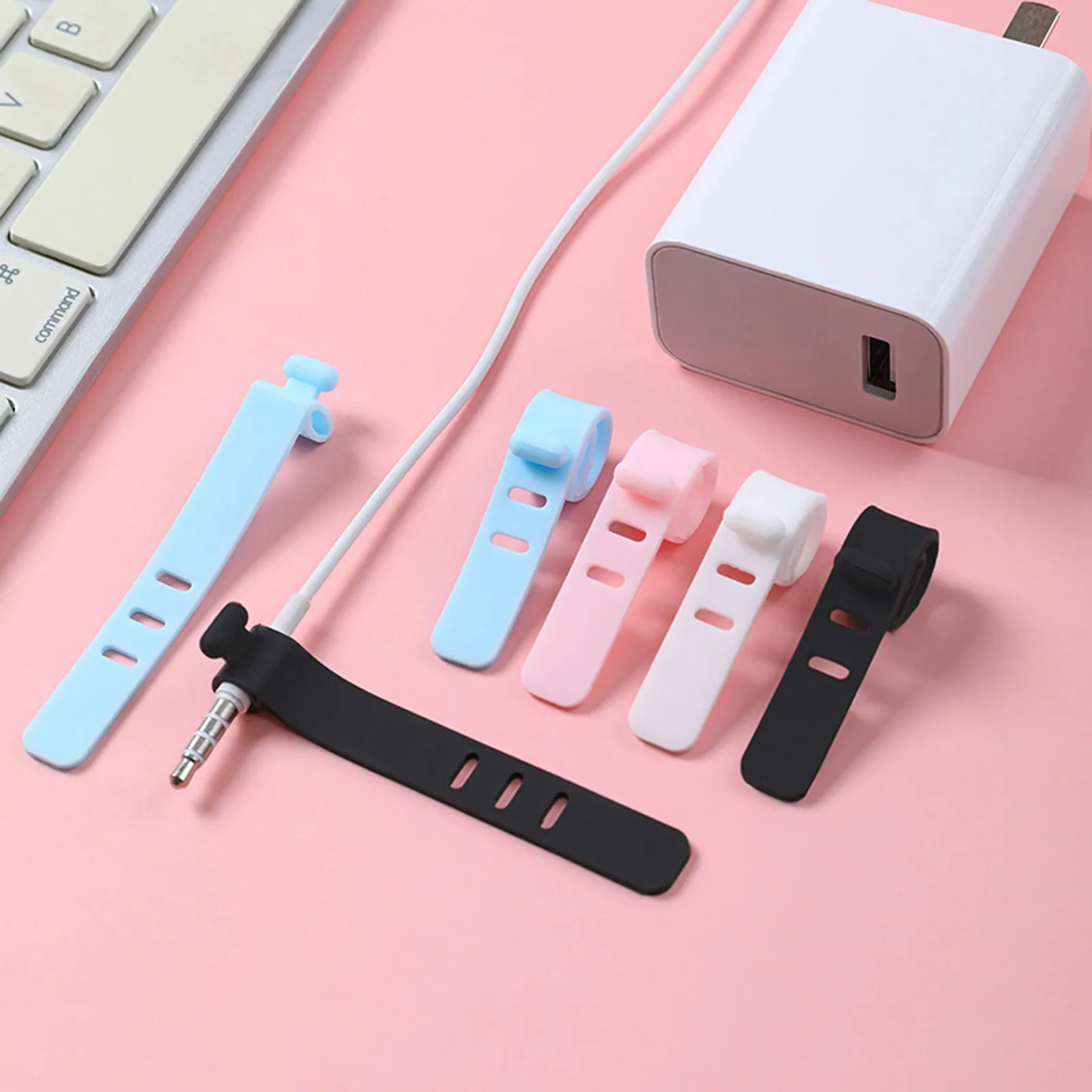 1Set Data Cable Organizer Large Capacity Cable Management Box Transparent USB Charger Storage Box Cord Organizer Sundries Holder