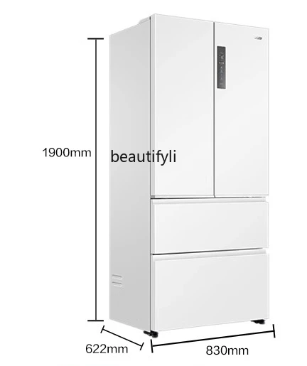 Ultra-thin zero-insert 501L French folio four-door large-capacity frost-free refrigerator