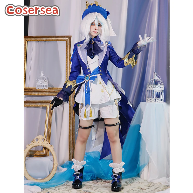

Cosersea Furina Cosplay Costume Genshin Impact Fontaine Water God Women Uniform Halloween Carnival Party Cos Outfit Fullset