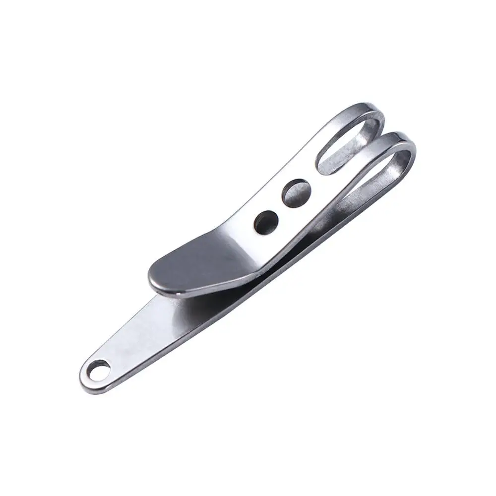 

Outdoor Tools Key Ring Stainless Steel Mini Portable Pocket Clips Waist Belt Hanging Clip Metal Key Buckles Bag Hanging Clip
