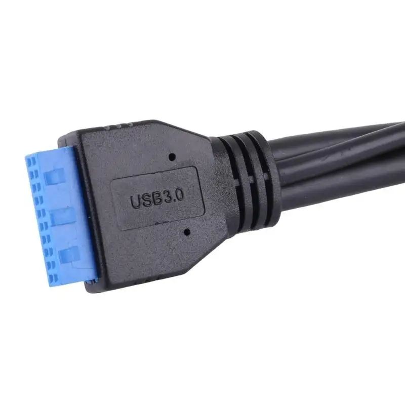 652F USB3.0 1 to 2 Splitter 19Pin USB Extension Cable for Computer Motherboard