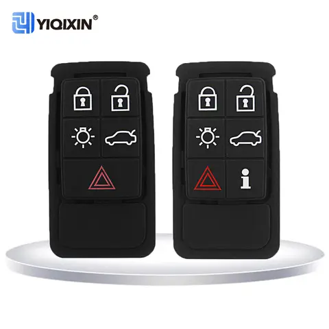 볼보 S60 V60 V70 S80 XC70 S60L XC60 S80L V40 원격 자동차 쉘 케이스 5/6 버튼 수리 실리콘 고무 패드 매트 교체