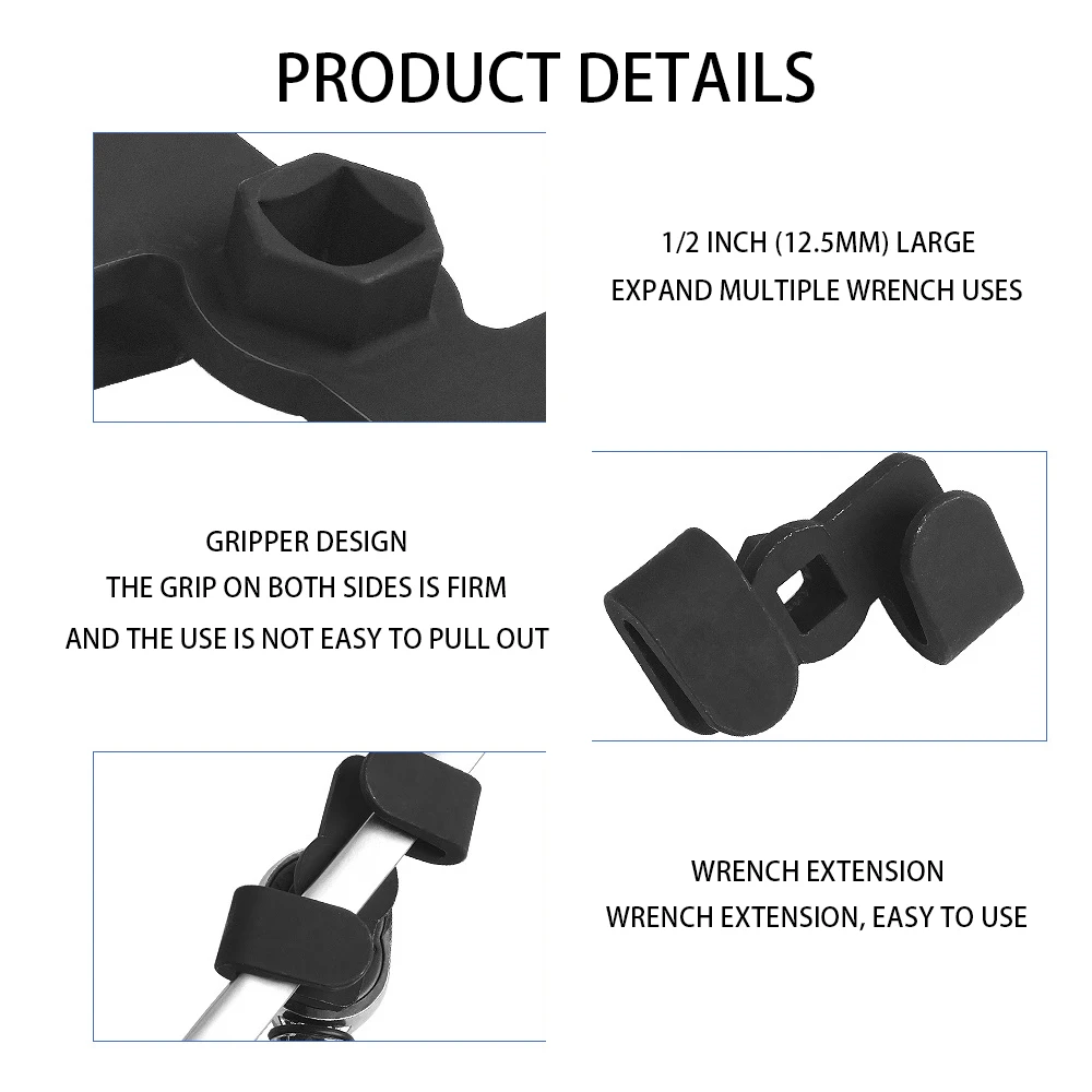 

Расширитель гаечного ключа для шестигранных отверток 1/2 дюйма или 21 мм, универсальный адаптер-удлинитель гаечного ключа, инструмент для удлинения гаечного ключа