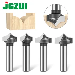 Set di punte per Router per la lavorazione del legno con gambo da 1-4 pezzi da 8mm, coltello per incisione con punta, coltello per piastra per porta, macchine utensili per incisione a controllo numerico
