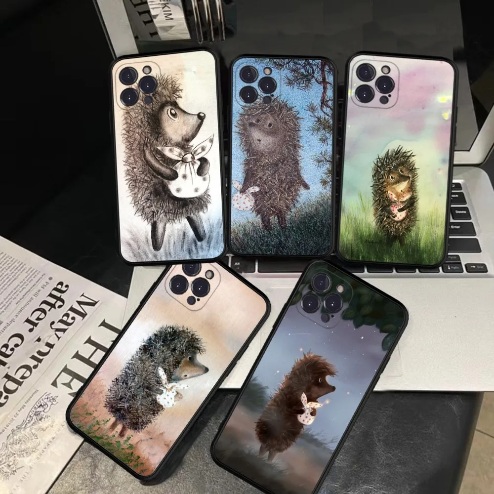 Bright Hedgehog In The Fog Phone Case Silicone Soft for iphone 15 14 13 12 11 Pro Mini XS MAX 8 7 6 Plus X XS XR Cover