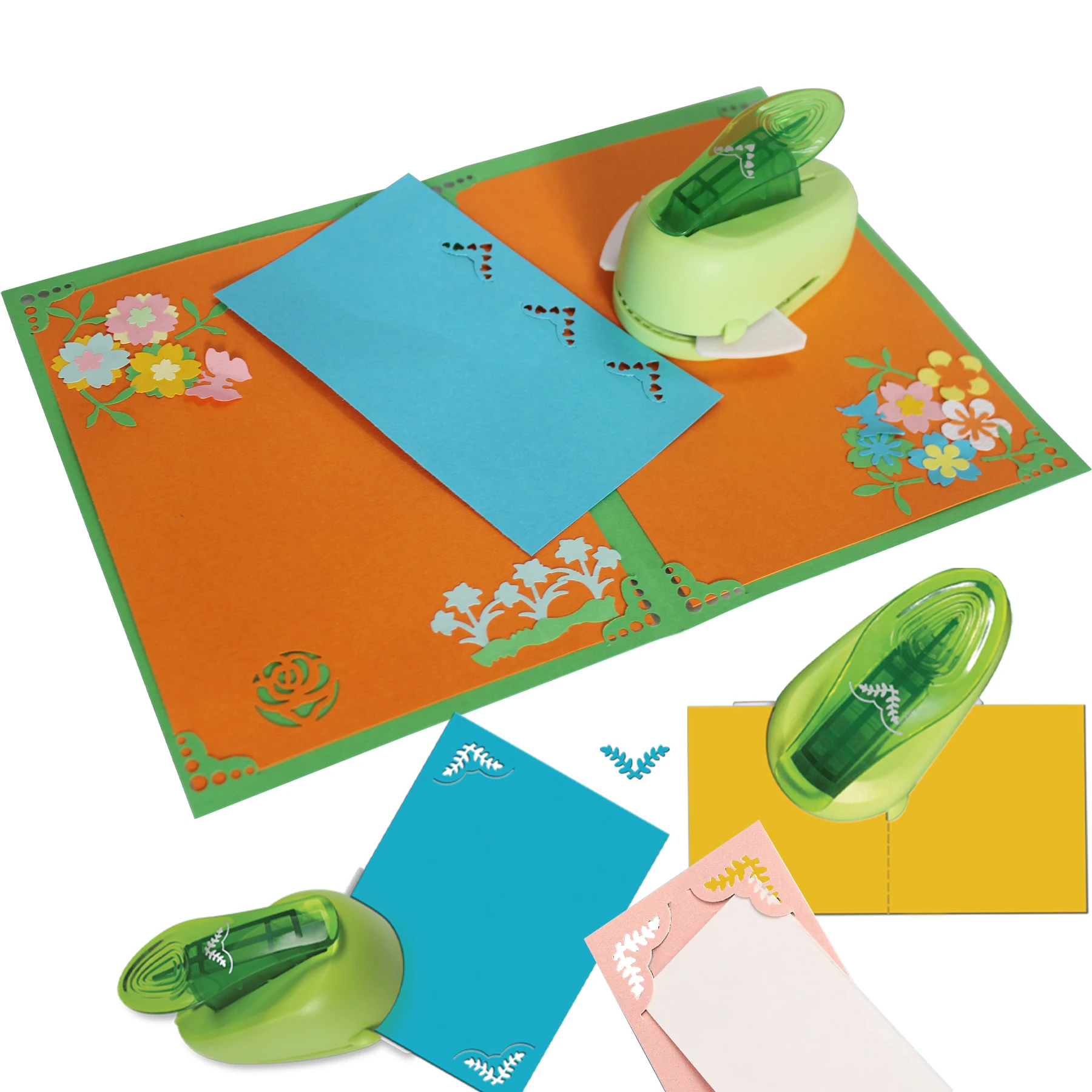 Perforatrice d'angle manuelle à levier, perforatrice de papier à angle réglable pour cartes de vœux, outil de bricolage pour loisirs créatifs en papier pour enfants