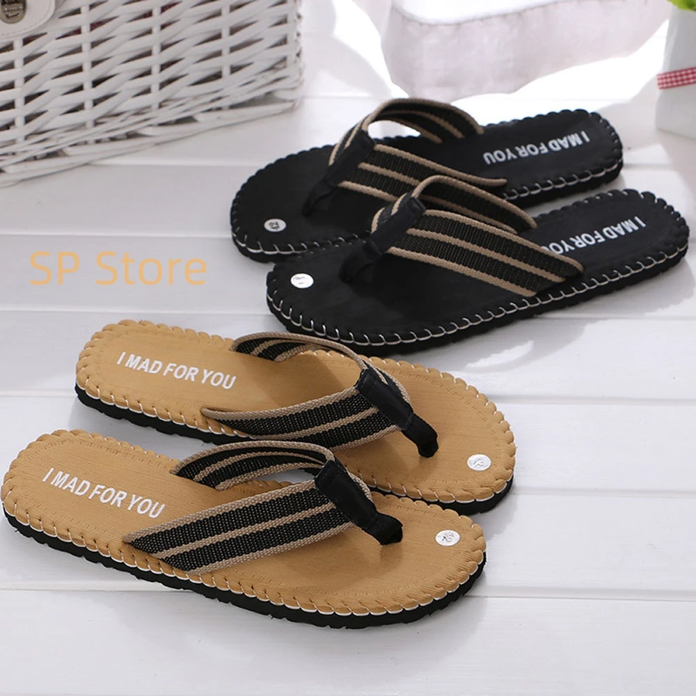 Men Flip-Flop Sandals Summer Shoes Sandals Male Slipper Indoor Or Outdoor Flip Flops Anti-Odor Breathable Flip Flops