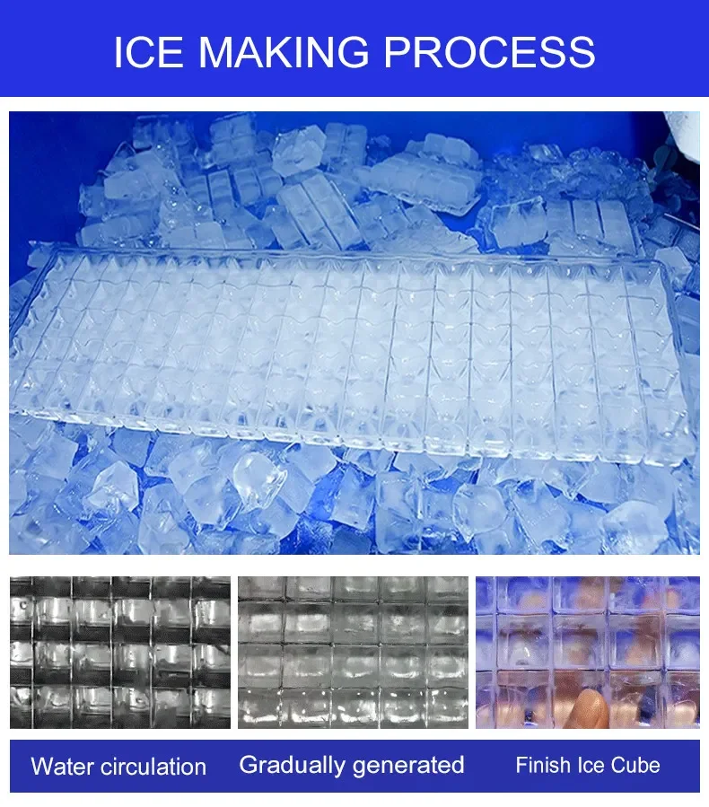 Commercial Ice Machine Stainless Steel Air-Cooled Water Dispenser With Nugget Ice Maker Machine