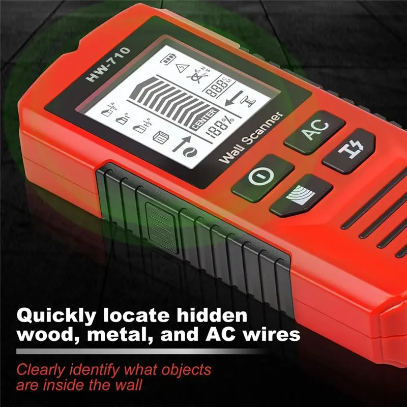 A72Z Stud Finder Wall Scanner, 7 In1 Wall Stud Finder Tool Withalarm Handheld Finders
