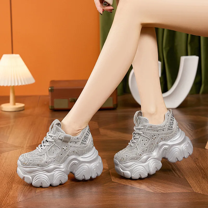 

Женские кроссовки на платформе с увеличением роста на 11 см, в стиле Dad Shoes, повседневные, All Star, Европа