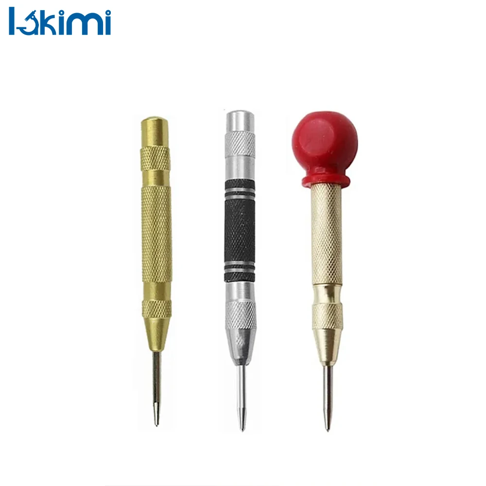 

Steel Automatic Spring Loaded Center Punch - Hole Pin Hand Tool for Carpenter Self Marking Dent Marker and Metal Puncher LA-AA33